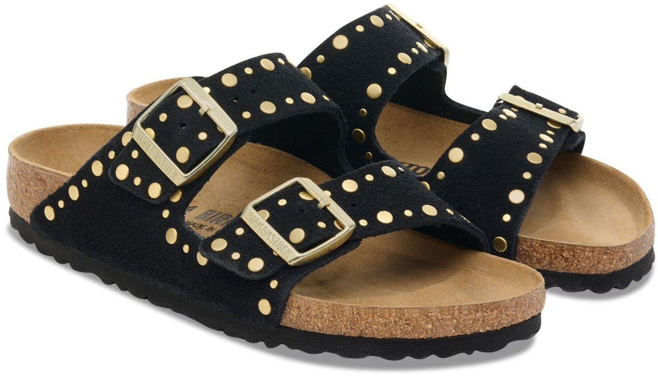 Birkenstock Arizona Rivet Narrow Slippers Zwart 1030348 Zwart