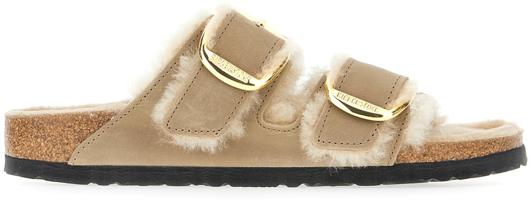 Birkenstock Birkenstock Sand shearling Arizona sandals Neutraal