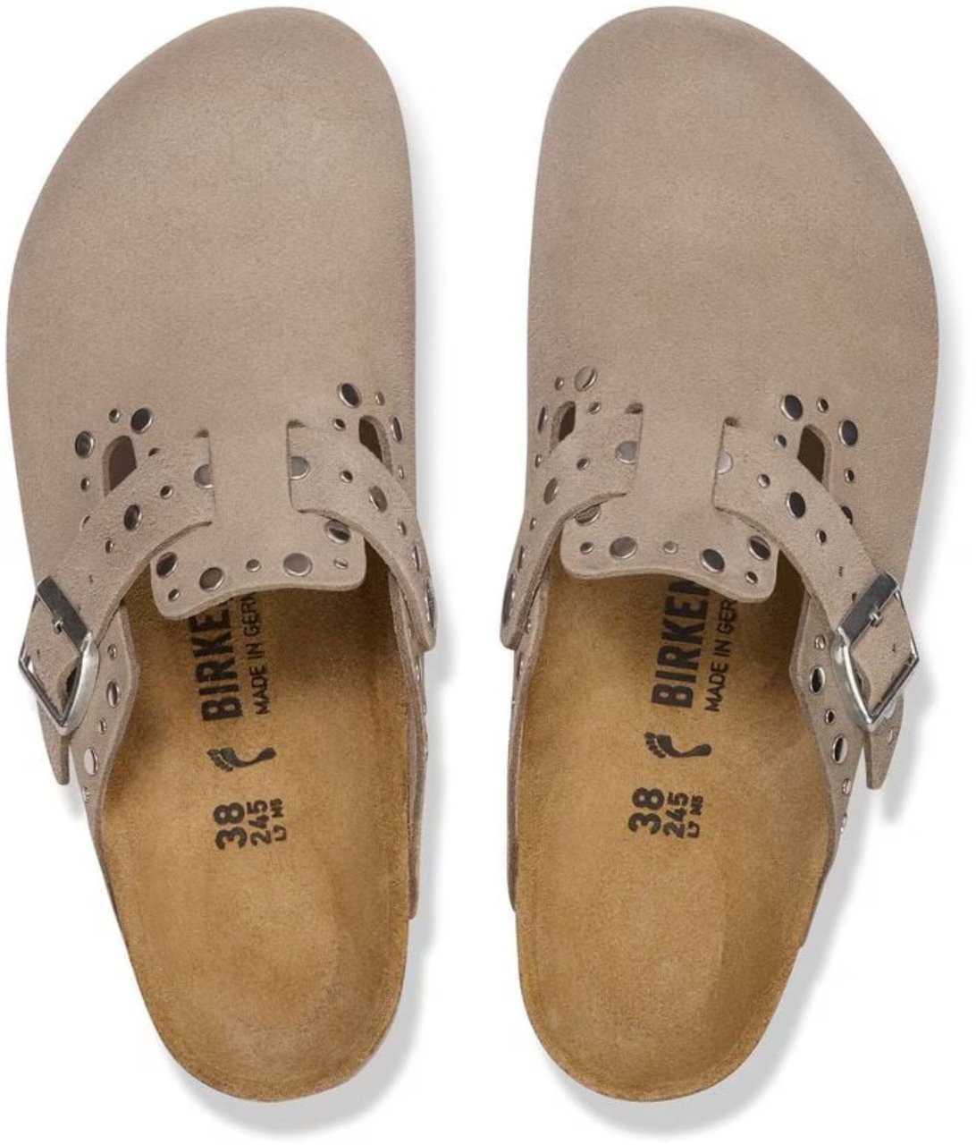 Birkenstock Boston Rivet Narrow Slippers Taupe 1030418 Taupe