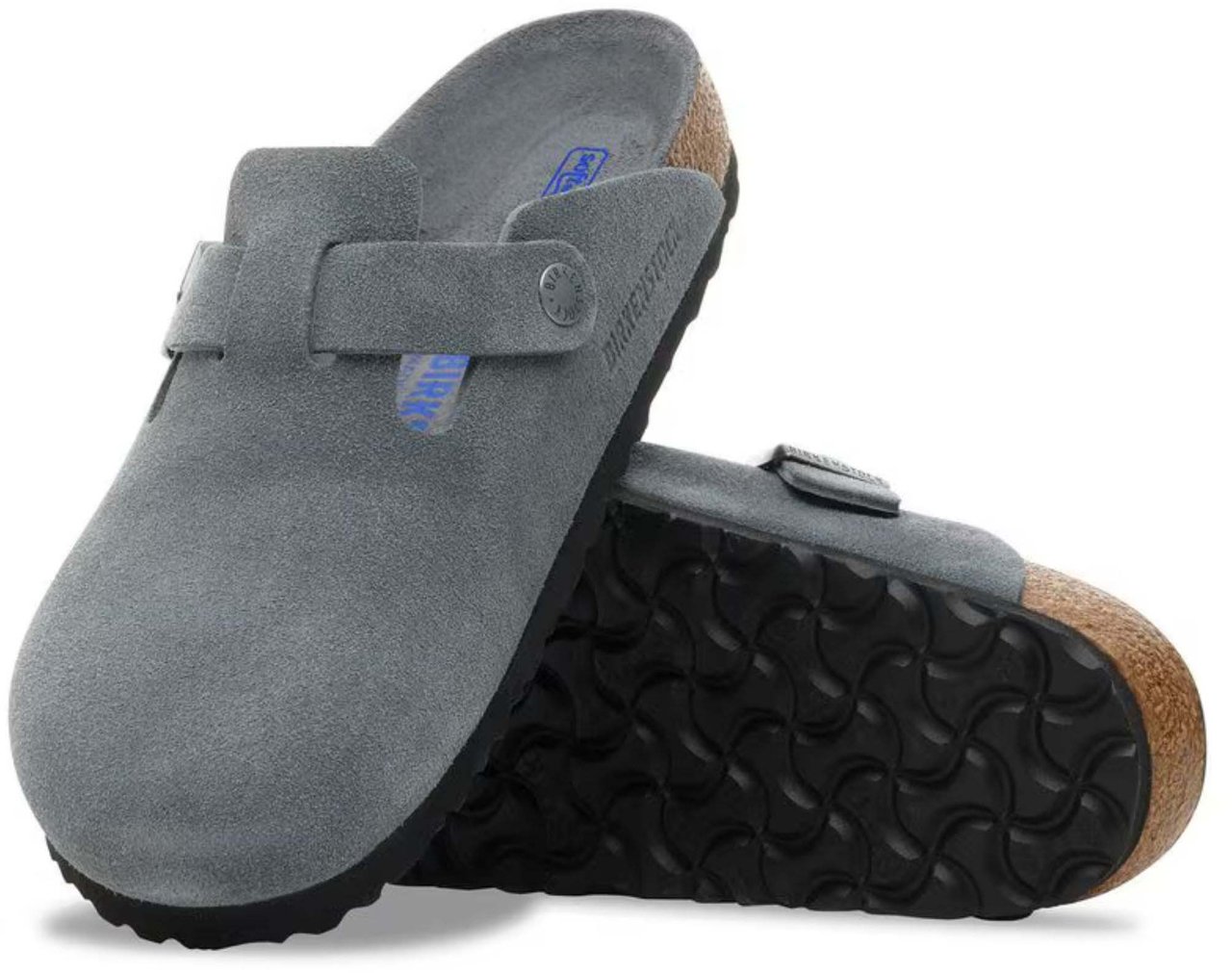 Birkenstock Birkenstock Boston Slippers Grijs 1030874 Grijs