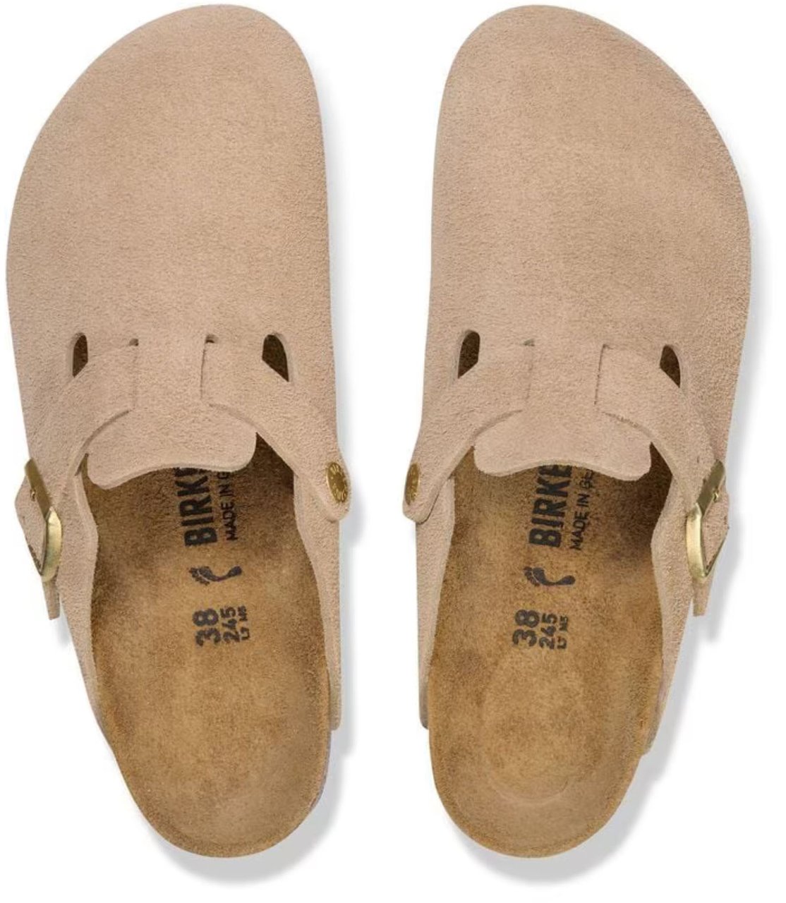 Birkenstock Boston Bs Narrow Slippers Zand 1030883 Beige