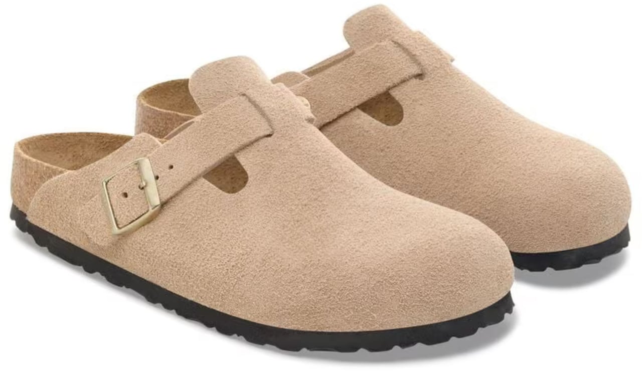 Birkenstock Boston Bs Narrow Slippers Zand 1030883 Beige
