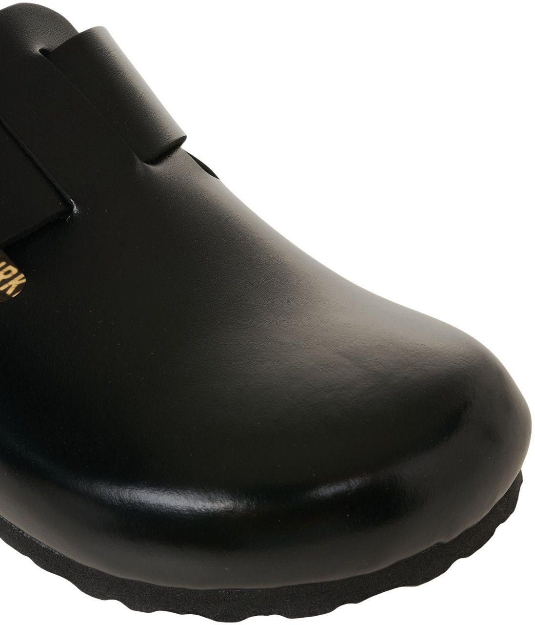 Birkenstock Smooth leather sandals 'Boston Big Buckle' Zwart