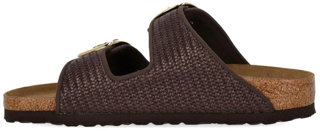 BIRKENSTOCK ARIZONA RAFFIA BIG BUCKLE CARAFE SANDAL Bruin