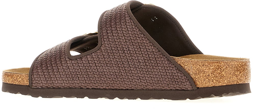 Birkenstock Browne raffia Arizona sandals Bruin