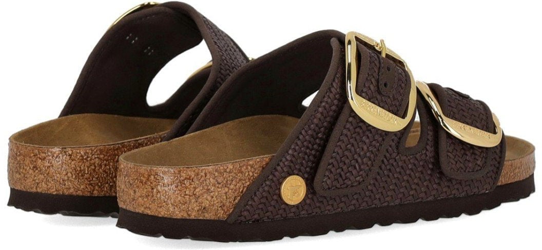 BIRKENSTOCK ARIZONA RAFFIA BIG BUCKLE CARAFE SANDAL Bruin