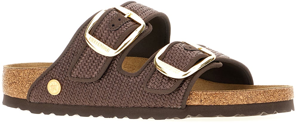 Birkenstock Browne raffia Arizona sandals Bruin