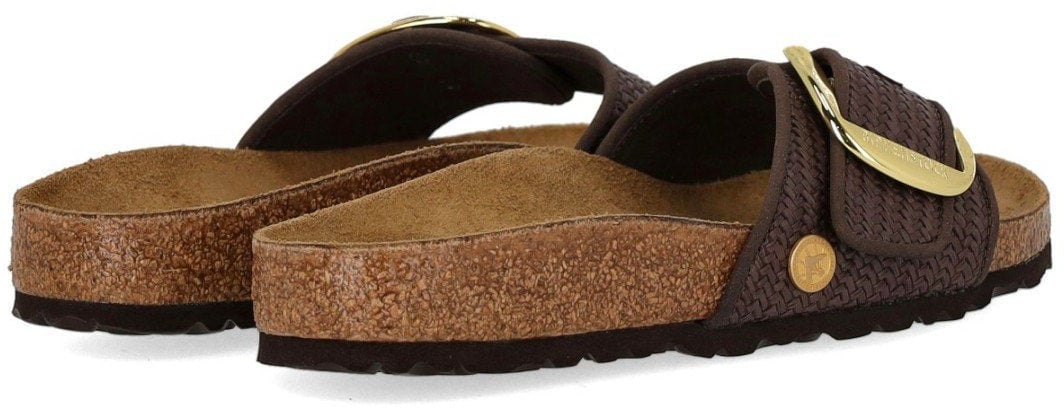 Birkenstock BIRKENSTOCK MADRID RAFFIA BIG BUCKLE CARAFE SANDAL Bruin