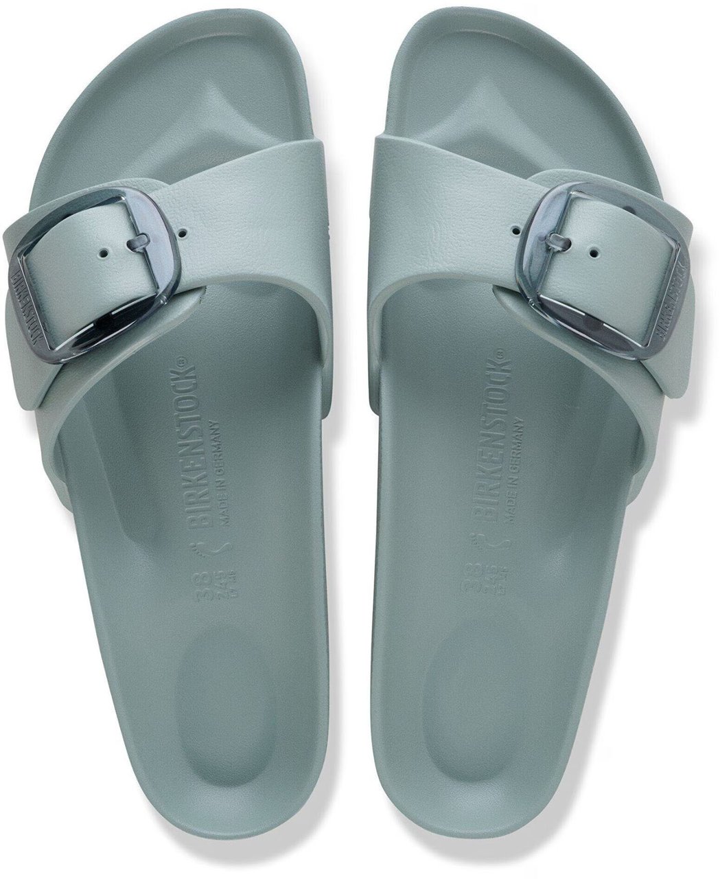 Birkenstock Madrid Big Buckle Narrow Slippers Lichtgroen 1031422 Groen