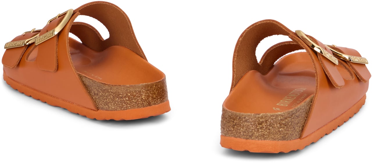 Birkenstock Two strap sandals in leather Oranje
