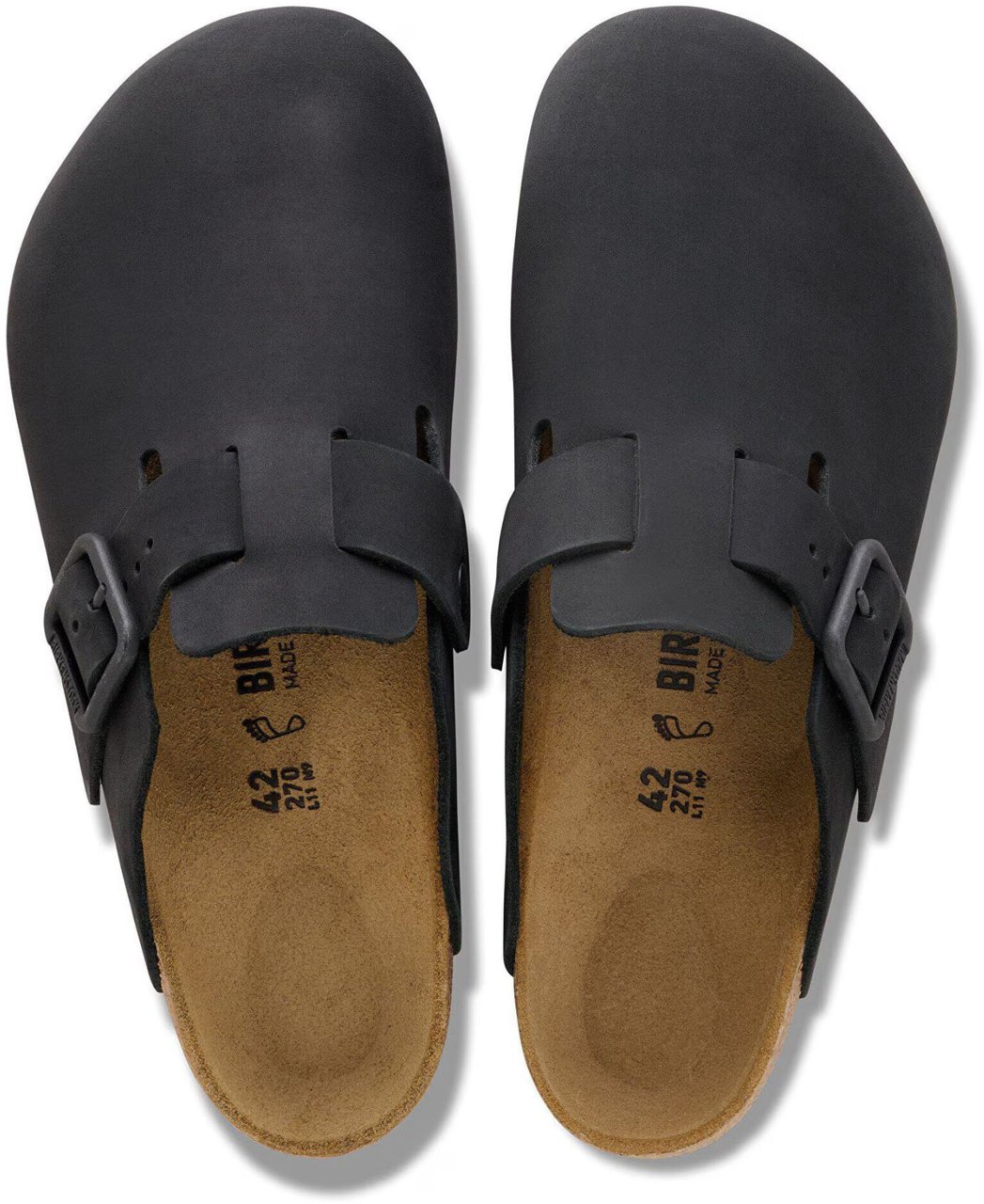 Birkenstock Boston Wb Narrow Slippers Zwart 1031575 Zwart