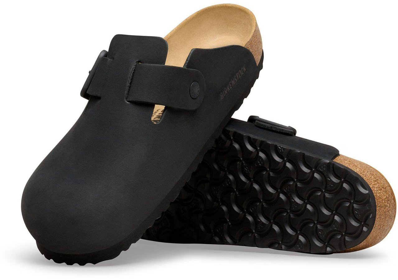 Birkenstock Boston Wb Narrow Slippers Zwart 1031575 Zwart