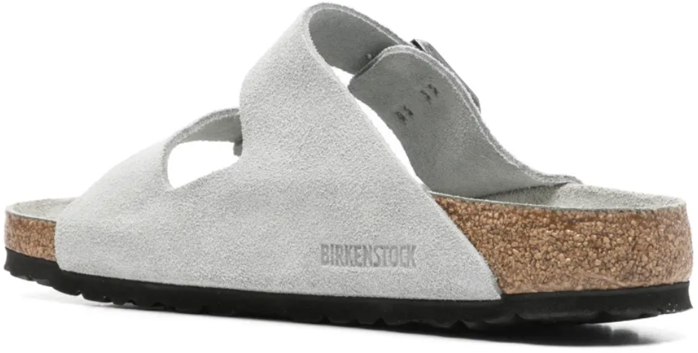 Birkenstock Arizona Soft Footbed Suede Leather Unisex Pure Sage Tonal Grijs