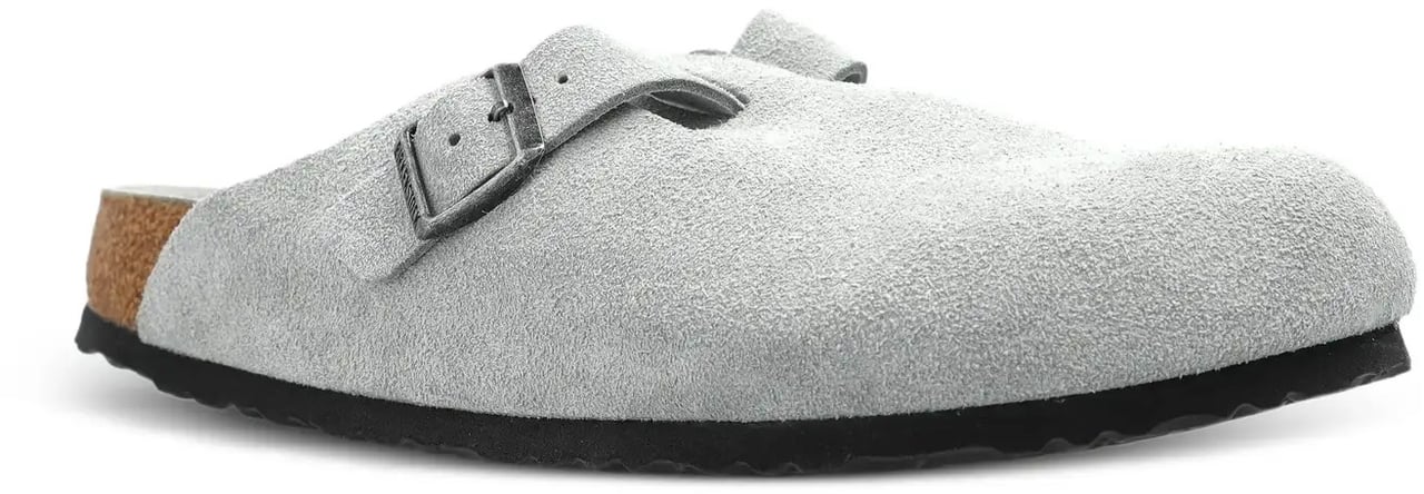 Birkenstock Boston Bs Suede Leather Pure Sage Tonal Fb Blauw