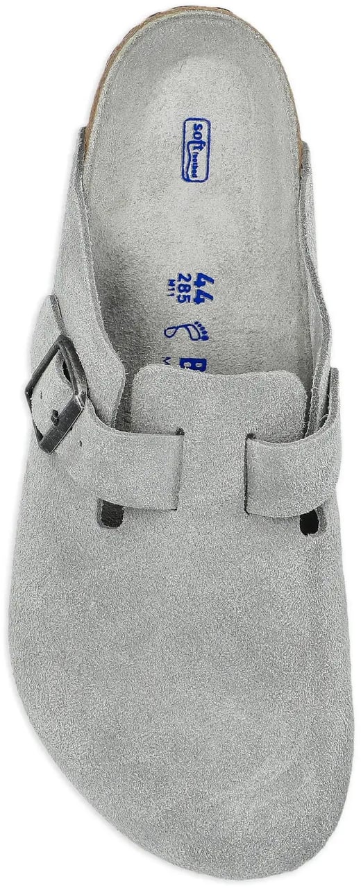 Birkenstock Boston Bs Suede Leather Pure Sage Tonal Fb Blauw
