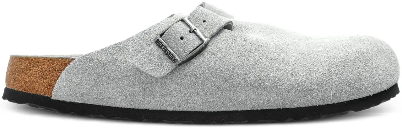 Birkenstock Boston Bs Suede Leather Pure Sage Tonal Fb Blauw