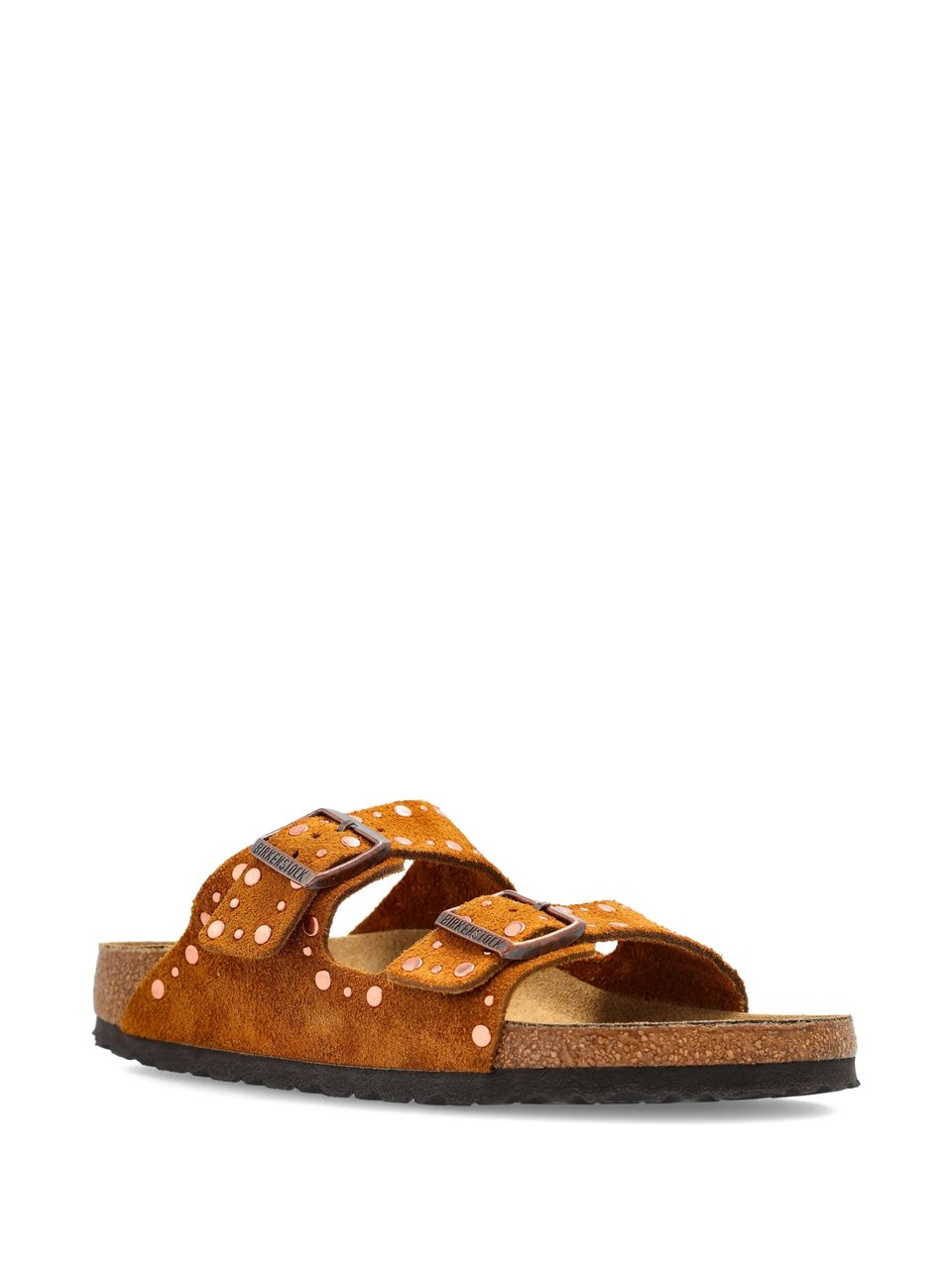 Birkenstock Arizona Rivet Brown Suede Two-Strap Oranje