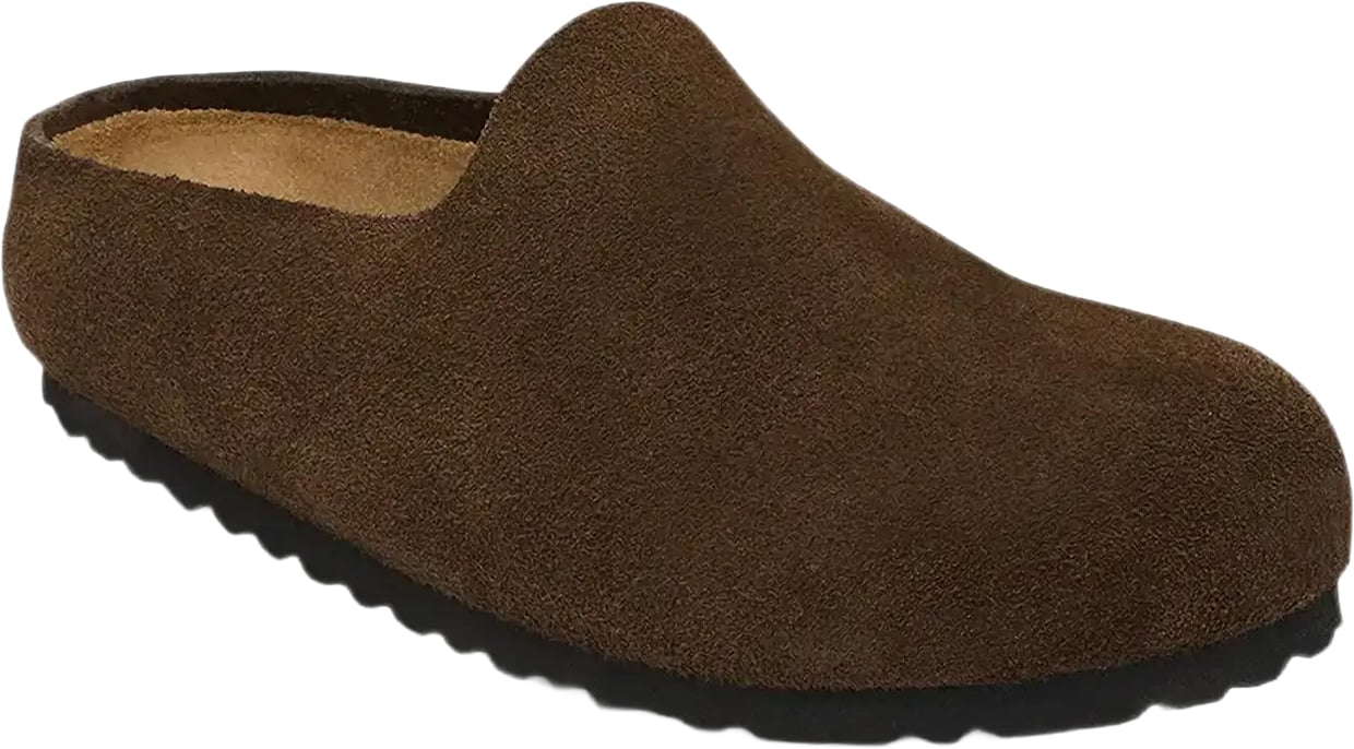 Birkenstock Amsterdam Wrapped Suede Leather Unisex Carafe Bruin