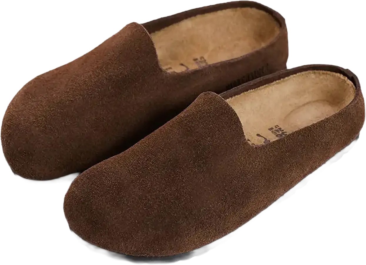 Birkenstock Amsterdam Wrapped Suede Leather Unisex Carafe Bruin