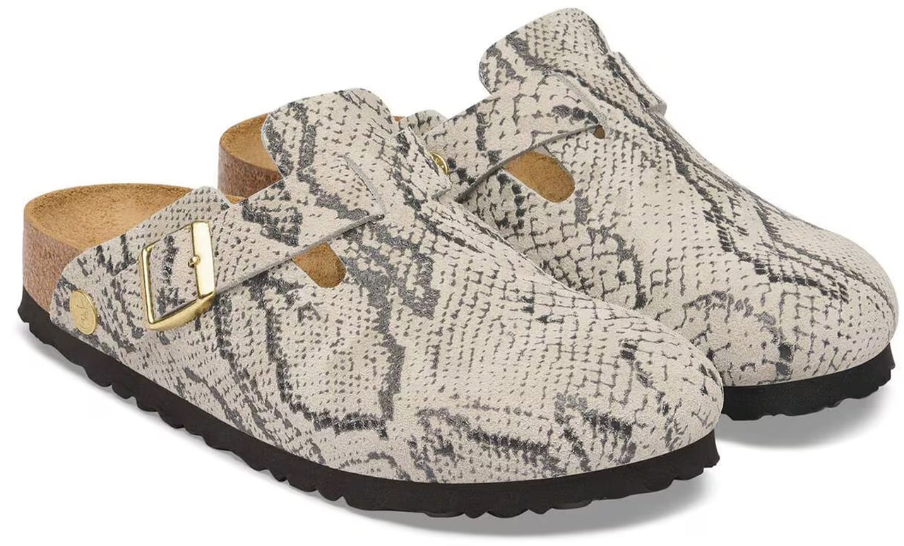 Birkenstock Sandals Snake Oyster Lichtgrijs