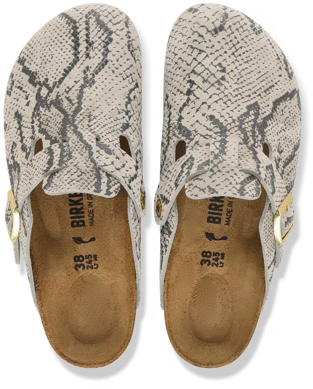 Birkenstock Sandals Snake Oyster Lichtgrijs