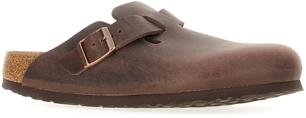 Birkenstock Birkenstock Chocolate leather Boston slippers Bruin