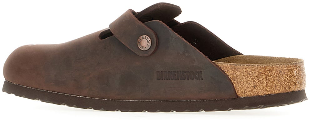 Birkenstock Birkenstock Chocolate leather Boston slippers Bruin