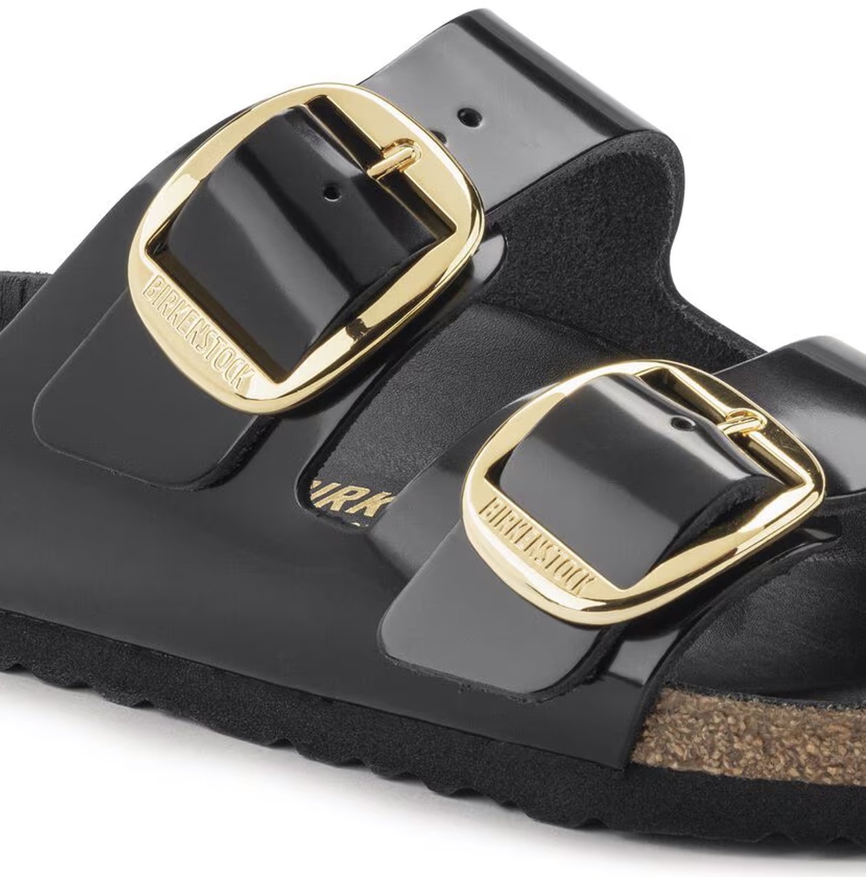 Birkenstock Big Buckle Arizona Slide Sandal Zwart