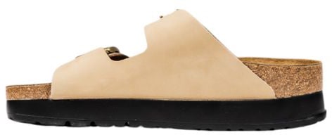Birkenstock Beige Synthetic Platform Sandals Beige