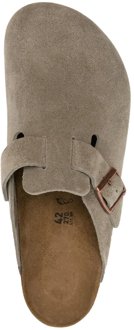 Birkenstock Boston Suede Leather Taupe Divers