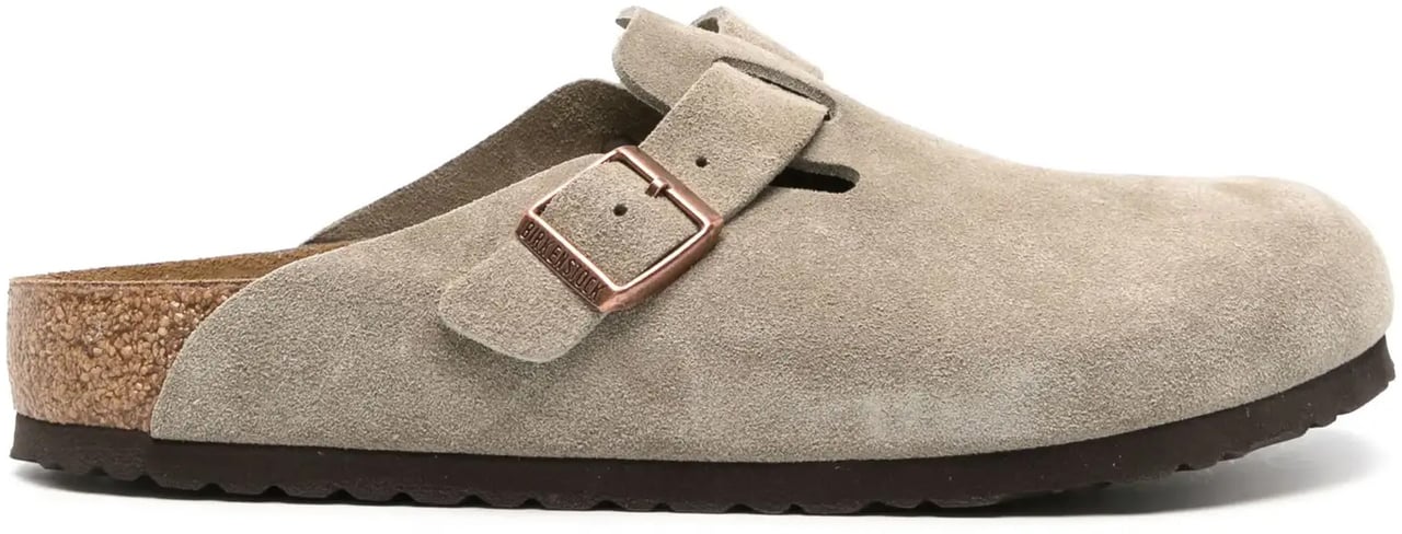 Birkenstock Boston Suede Leather Taupe Divers