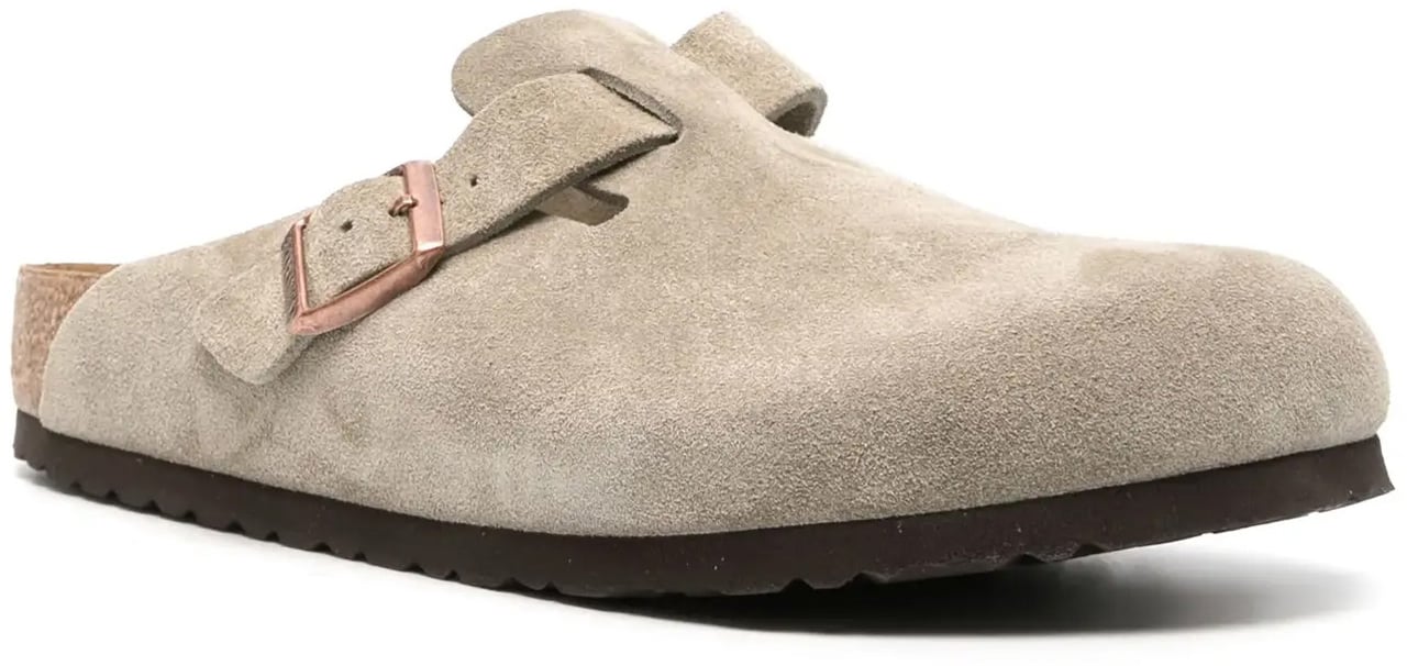Birkenstock Boston Suede Leather Taupe Divers