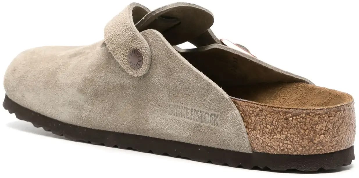 Birkenstock Boston Suede Leather Taupe Divers