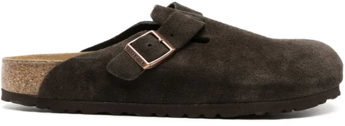 Birkenstock Boston Suede Leather Mocca Regular Bruin