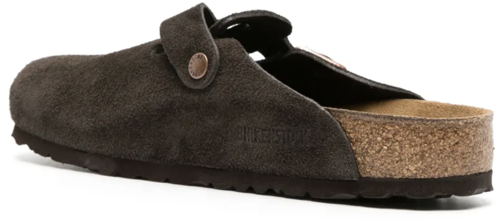 Birkenstock Boston Suede Leather Mocca Regular Bruin