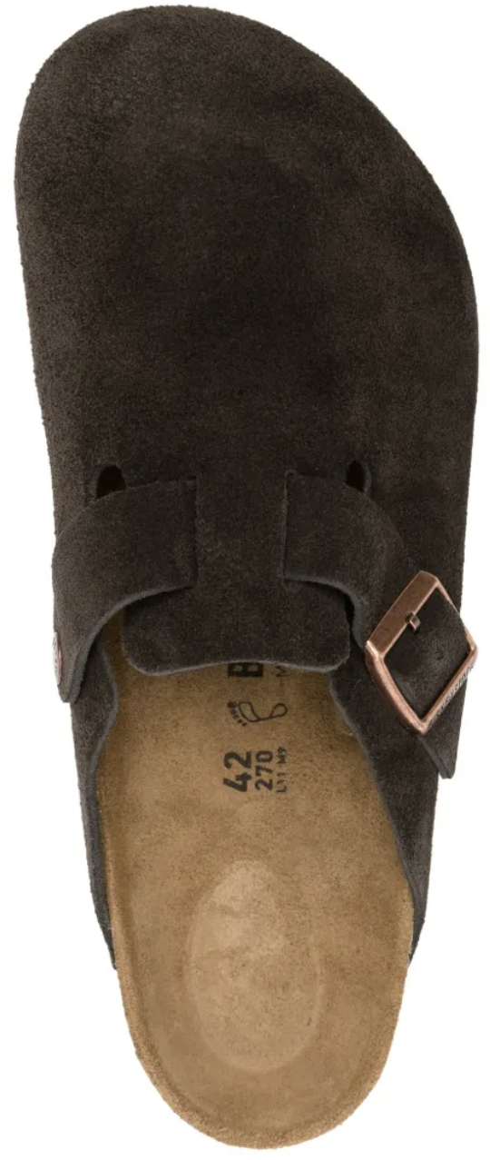 Birkenstock Boston Suede Leather Mocca Regular Bruin