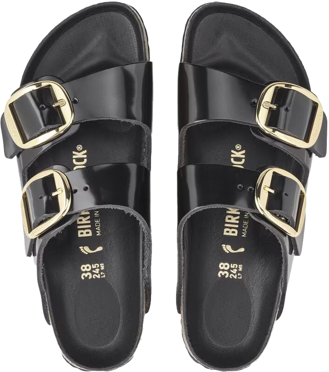 Birkenstock Big Buckle Arizona Slide Sandal Zwart