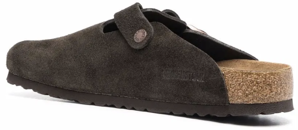 Birkenstock Boston Soft Footbed Suede Leather Mocha Bruin