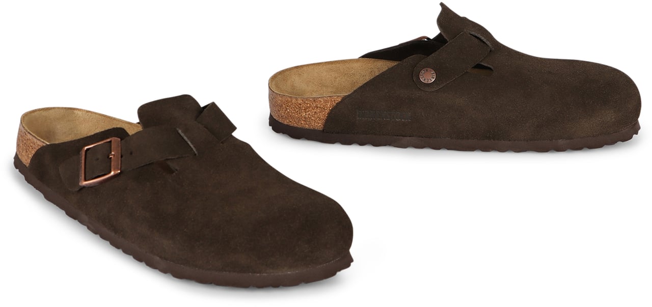 Birkenstock Boston Suede mules Bruin