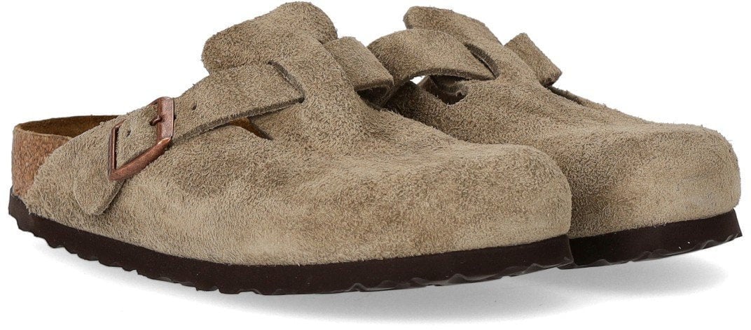 Birkenstock BIRKENSTOCK BOSTON SOFT FOOTBED TAUPE CLOG Beige