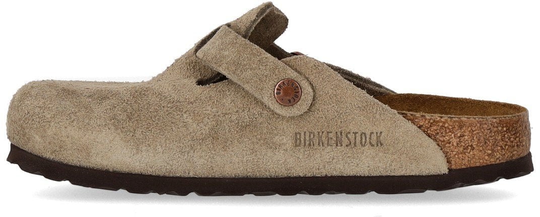 Birkenstock BIRKENSTOCK BOSTON SOFT FOOTBED TAUPE CLOG Beige
