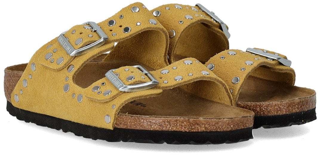 Birkenstock BIRKENSTOCK ARIZONA RIVET OCHRE SANDAL Geel