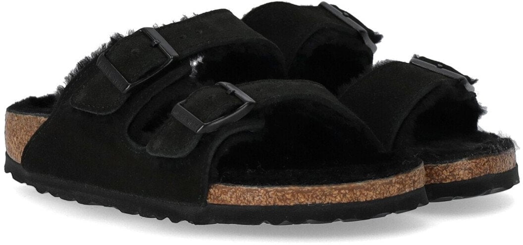 Birkenstock BIRKENSTOCK ARIZONA SHEARLING SANDAL Zwart