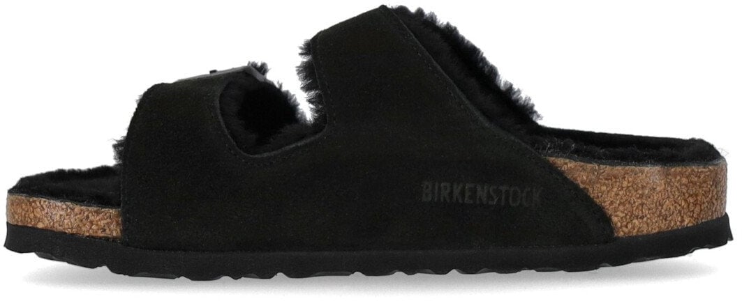 Birkenstock BIRKENSTOCK ARIZONA SHEARLING SANDAL Zwart