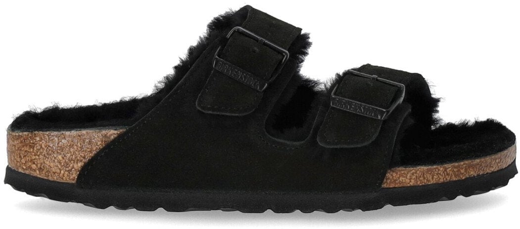 Birkenstock BIRKENSTOCK ARIZONA SHEARLING SANDAL Zwart