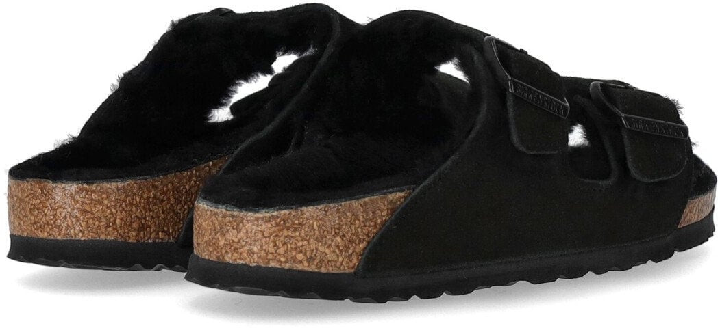 Birkenstock BIRKENSTOCK ARIZONA SHEARLING SANDAL Zwart
