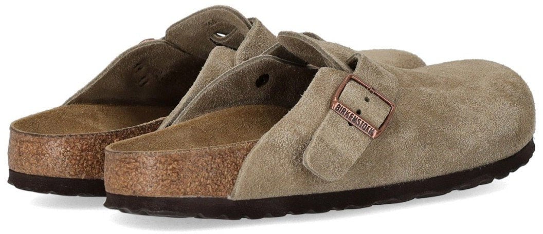 Birkenstock BIRKENSTOCK BOSTON SUEDE TAUPE UNISEX CLOG Beige