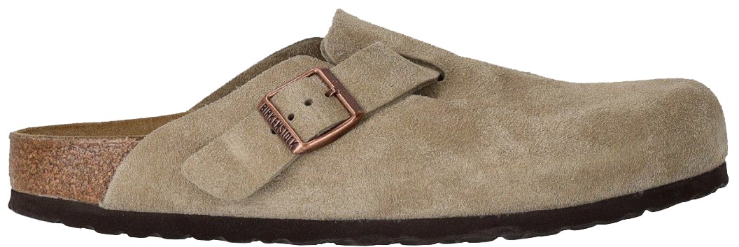 Birkenstock BIRKENSTOCK BOSTON SUEDE TAUPE UNISEX CLOG Beige