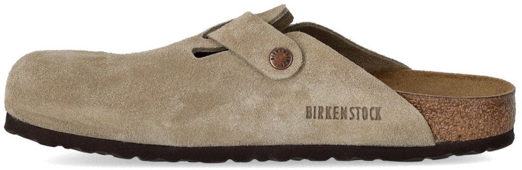 Birkenstock BIRKENSTOCK BOSTON SUEDE TAUPE UNISEX CLOG Beige