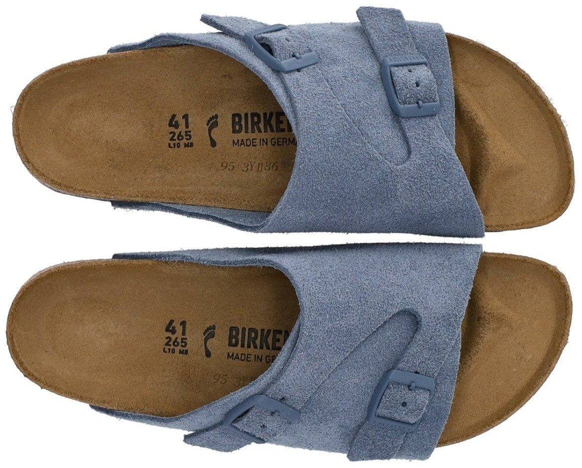 Birkenstock BIRKENSTOCK ZÜRICH ELEMENTAL BLUE SLIDE Lichtblauw
